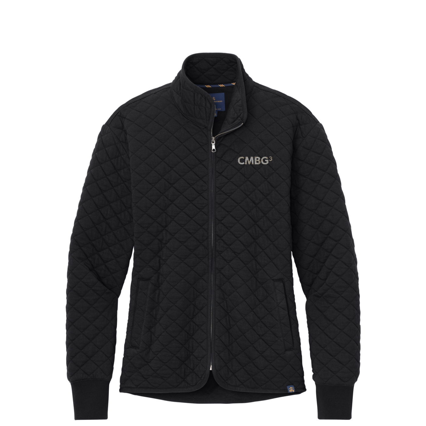 Brooks Brothers Women's Diamond Quilt Full-Zip — Deep Black