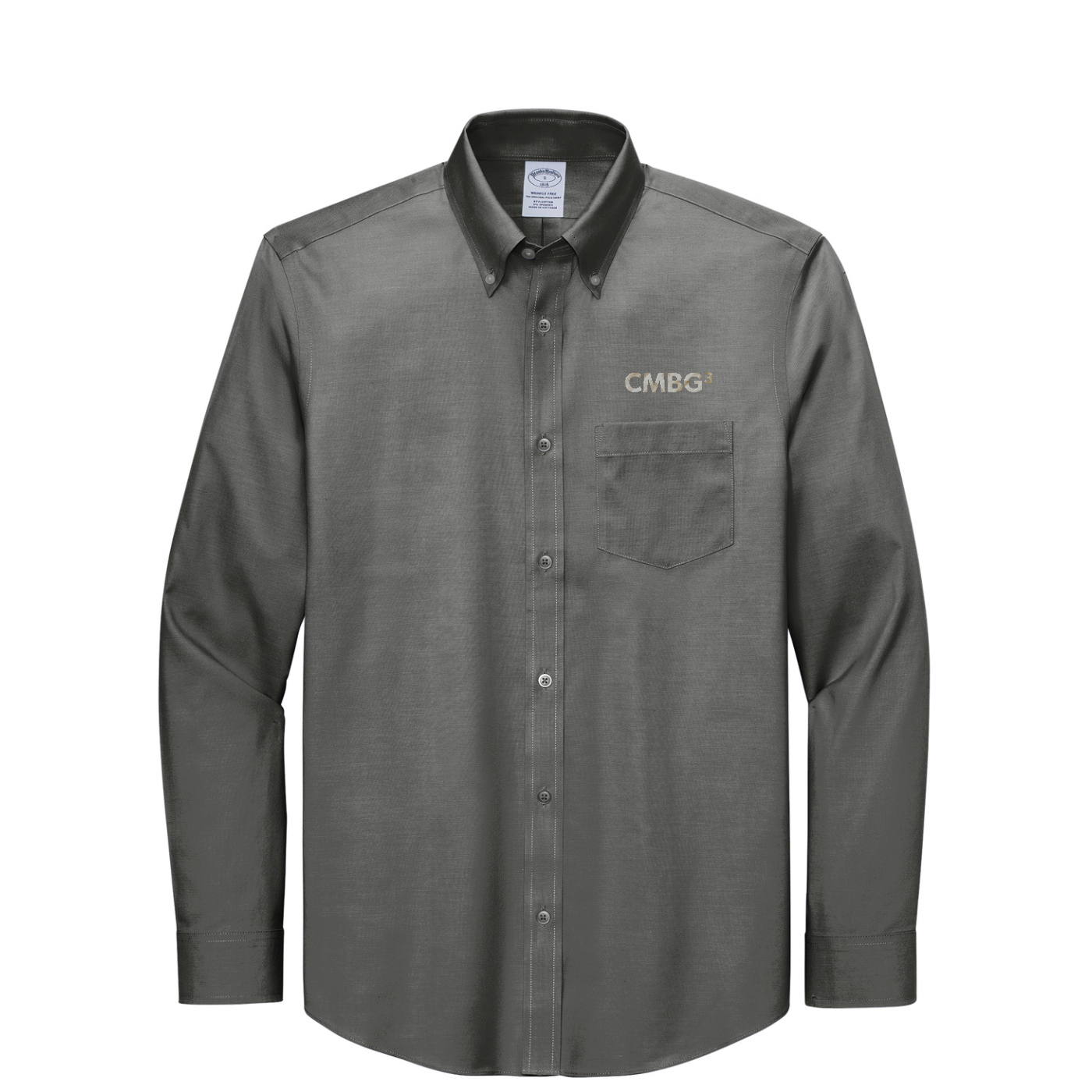 Brooks Brothers Wrinkle-Free Stretch Pinpoint Shirt — Deep Black